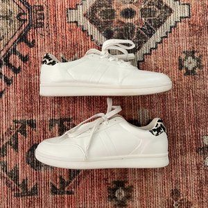 Old Navy White and Leopard Print Athletic Sneakers